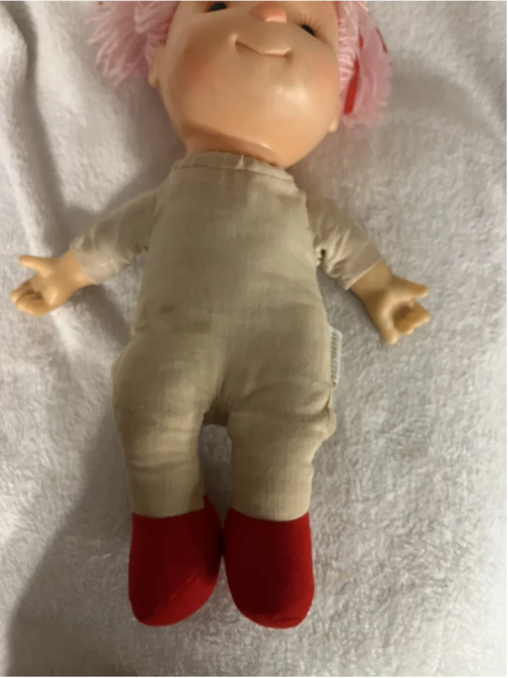 Vintage 1980s Komfy Kid Ice Cream Girl Doll Pink Yarn Hair NO OUTFIT SEE